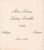 DR - Söllingen 1899 K1 Drucksache/Verlobungskarte n. Tauberbischofsheim