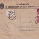 DR - 2x40 Pfg. Germania Perfin "&S" Brief i.d. SCHWEIZ Kreiensen - Willisau 1921