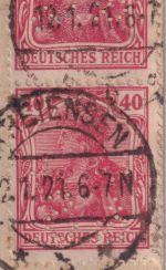 DR - 2x40 Pfg. Germania Perfin "&S" Brief i.d. SCHWEIZ Kreiensen - Willisau 1921