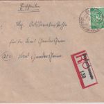 All.Bes. - Badenhausen ü. Herzberg Poststelle I Einschreibebrief 1947