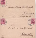 DR - Lutter (Barenberg) 1901/1902 KOS - 2 Damenbriefe (EF/MEF) n. Helmstedt