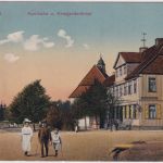 Niedersachsen - Seesen Apotheke Kriegerdenkmal farb. AK gelaufen 1916