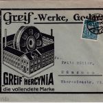 DR-Infla - Goslar 1923 illustr. Firmenumschlag/Drucksache (Greif-Werke)
