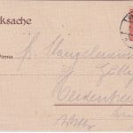 DR - Baden-Baden 1920 Drucksache/Reiseavis Mützenfabrik Thalheimer Bensheim