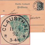 DR - Clausthal 11/4 92 Klaucke-K1 5 Pfg. Ganzsache n. Lerbach