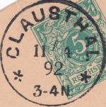 DR - Clausthal 11/4 92 Klaucke-K1 5 Pfg. Ganzsache n. Lerbach