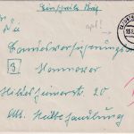 BRD - Clausthal-Zellerfeld apt. Tagesstempel Einschreibebrief n. Hannover 1961