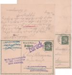 Bayern - 5/5 Pfg. Hupp Ganzsache/Doppelkarte Freising/Moosburg 1914
