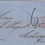 Sachsen/Frankreich - Chemnitz Bahnhof 1865 Portobrief n. Audincourt