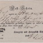 Sachsen - Altenburg 1855 L2 Postschein f. Fahrpostsdg. n. Oldenburg - Empfänger!