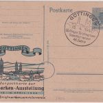 All.Bes. - 12 Pfg. Arbeiter GA priv. Zudruck Briefmarken-Ausst. Göttingen 1947