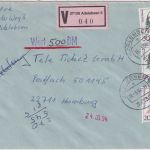 BRD - 2x300+200 Pfg. Frauen Wertbrief Adelebsen - Hamburg 1994