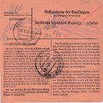 DR - Nörten-Hardenberg 1942 Paketkarte n. Hagenau (Els.) Retouraufkleber