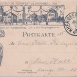 Bayern - Nürnberg X. Deutsches Turnfest 5 Pfg. Privatganzsache 1903