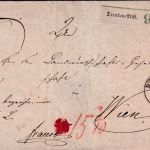 Sachsen/Österreich - Dresden 1863 K2 Paketbegleitbrief n. Wien - Siegel !!
