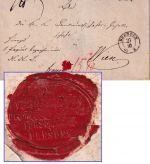 Sachsen/Österreich - Dresden 1863 K2 Paketbegleitbrief n. Wien - Siegel !!