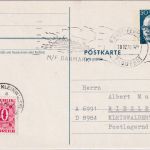 Berlin - 50 Pfg. Heinemann Ganzsache n. ÖSTERREICH/postlagernd Paquebot 1975