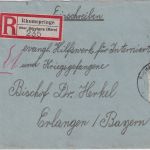 All.Bes. - Rhumspringe ü. Herzberg Poststelle I Einschreibebrief n Erlangen 1947