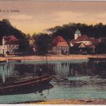 NRW - Herstelle a.d. Weser farb. Ortsansicht ungelaufen ca. 1915