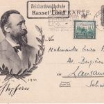 DR - Reinhardswaldschule Kassel Land Landpost-Ra2 Ganzsache i.d. SCHWEIZ 1931