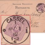 DR - Cassel 1 *i Klaucke-K1 5 Pfg. Ganzsache/Ortskarte
