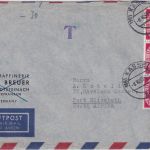BRD - 3x20 Pfg. Posthorn Luftpostbrief n. SÜDAFRIKA Kassel 1953 Nachporto
