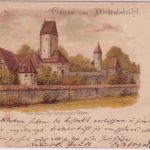 Bayern - Dinkelsbühl Gruss aus 5 Pfg. Privatganzsache gelaufen 1898