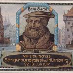 Bayern - Nürnberg VIII. Dt. Sängerbundesfest 5 Pfg Privatganzsache gelaufen 1912