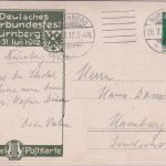 Bayern - Nürnberg VIII. Dt. Sängerbundesfest 5 Pfg Privatganzsache gelaufen 1912