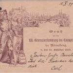 Bayern - Nürnberg XII. Gen.Vers. evangel. Bund 5 Pfg Privatganzsache 1899