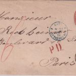 Baden/Frankreich - 9 Kr. Ganzsache Brief K1 Heidelberg Stadtpost - Paris 1870