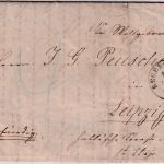 Bayern/Sachsen - Regensburg 1864 OPA-K2 Portobrief (eigenhändig) n. Leipzig