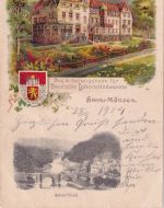 Niedersachsen - Hann. Münden Erholungsheim f. Dt. Lokomotivbeamte farb. AK 1904