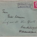 DR - Schöneberg Hofgeismar Land Landpost-Ra2 Brief n. Brandenburg a/H. 1931
