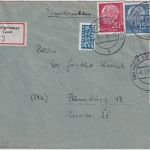 BRD - Hofgeismar Land Einschreibebrief n. Hamburg 1956