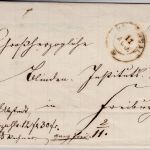 Baden - Bruchsal Postablage Ubstadt Dienstbrief/Wendebrief n. Freiburg 1866