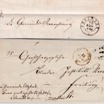 Baden - Bruchsal Postablage Ubstadt Dienstbrief/Wendebrief n. Freiburg 1866
