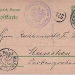 Bayern - Nürnberg Fürstentage 5 Pfg. Privatganzsache priv. SST Nürnberg 1905