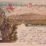 Bayern - Weissenburg a/S. 14. Mittelfr. Bundesschießen 5 Pfg. Privat-GA 1899