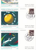 Berlin - Hermann Oberth Gesellschaft 15 Bausteinkarten Privatganzsachen 1969