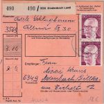 BRD - Gladenbach Land (Allna) Paketkarte n. Medenbach 1975