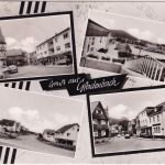 Hessen - Gladenbach Ortsansichten sw-Mehrbild-Foto-AK gelaufen 1968