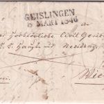 Württemberg/Österreich - Geislingen 1846 L2 Frankobrief n. Wien Brieffachgebühr
