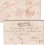 Württemberg/Österreich - Geislingen 1846 L2 Frankobrief n. Wien Brieffachgebühr