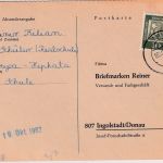 BRD - Treysa 1962 aptierter Tagesstempel Karte n. Ingolstadt