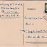 BRD - (16) Kleinenglis ü. Wabern Poststelle I Ganzsache n. Ingolstadt 1962