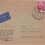BRD - 3x210 Pfg. Heuss I Luftpostbrief n.- USA Bad Wildungungen - Chicago 1957