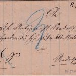 Baden - Radolfzell Postablage Iznang Dienstbrief 1866 3 Kr. Nachporto