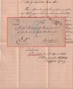 Baden - Radolfzell Postablage Iznang Dienstbrief 1866 3 Kr. Nachporto