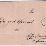 Baden - Bühl Postablage Schwarzach Dienstbrief n. Großweier b. Achern 1867